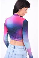 Women Blouse Vero Moda Vmkarenrasmine Crop Luchsia/Navy Blazer